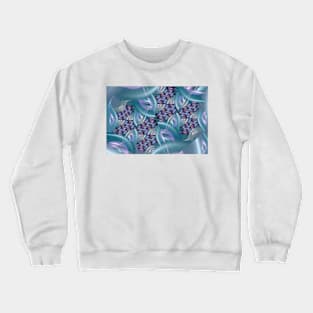 Light Blue Fractal Pattern Crewneck Sweatshirt